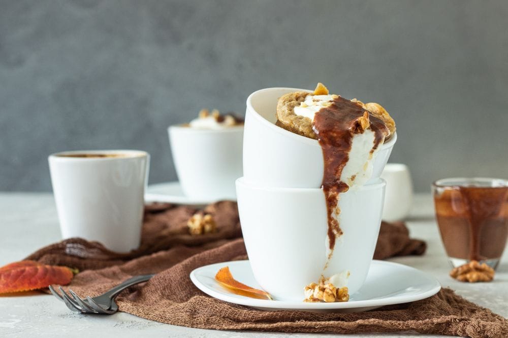 mug cakes de coco y zanahoria keto