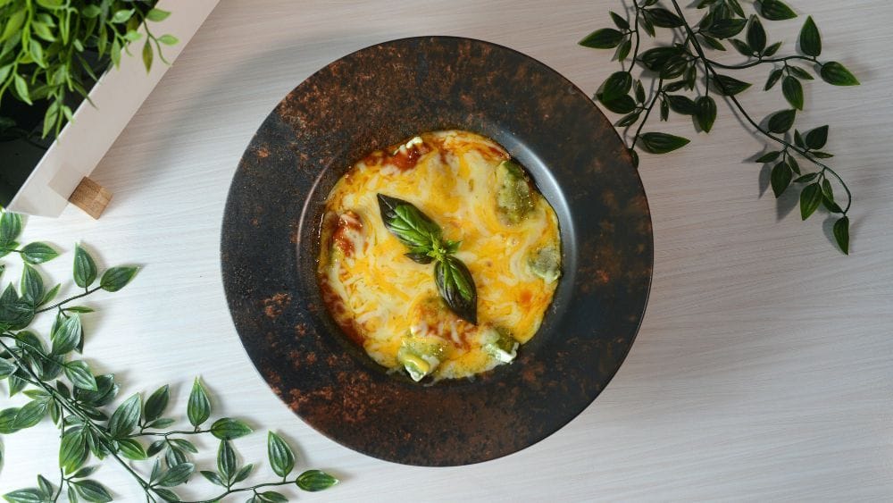 frittata keto de espinaca y bacón