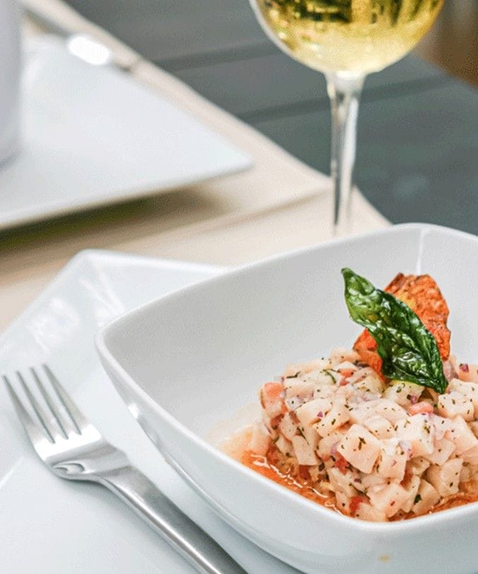 ceviche de mero y trucha